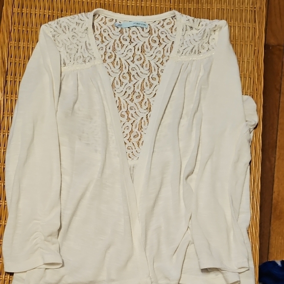 Maurices Tops - 2/$15 Maurices Cream Lace Cardigan
